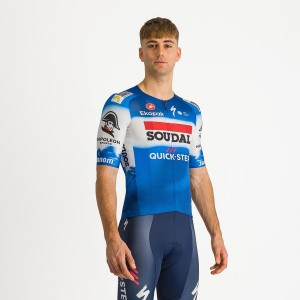 Castelli AERO RACE 7.0 Jersey Heren Blauw Wit | 735468FTE