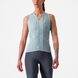 Castelli ANIMA 4 SLEEVELESS Jersey Dames Blauw Donkergrijs Blauw | 609758BIF