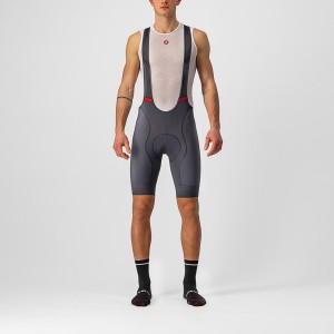 Castelli COMPETIZIONE Korte Broek Met Slabbetje Heren Donkergrijs | 279405ACO