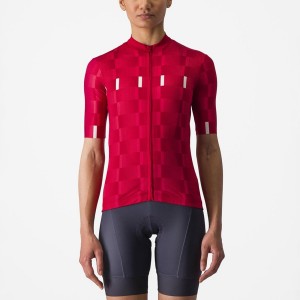 Castelli DIMENSIONE Jersey Dames Rood Wit | 793160QOJ