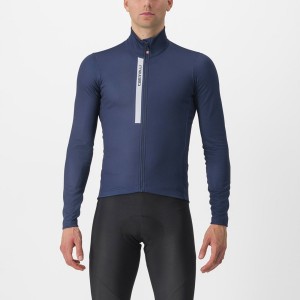 Castelli ENTRATA THERMAL Jersey Heren Blauw Zilver Grijs | 147539MTL