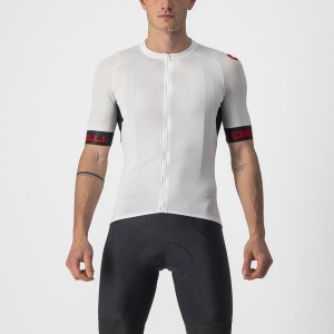 Castelli ENTRATA VI Jersey Heren Wit Zwart Rood | 631890YGT