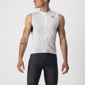 Castelli ENTRATA VI SLEEVELESS Jersey Heren Wit Zwart Rood | 013954LHQ