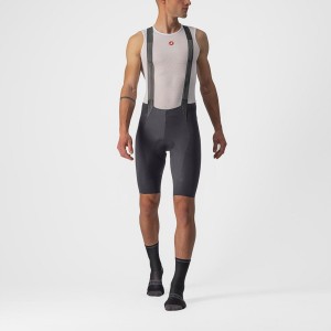 Castelli FREE AERO RC Korte Broek Met Slabbetje Heren Donkergrijs | 243579JHU