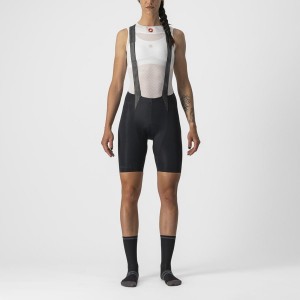 Castelli FREE AERO RC W Korte Broek Met Slabbetje Dames Zwart | 657234WBO