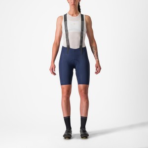 Castelli FREE AERO RC W Korte Broek Met Slabbetje Dames Blauw | 324706UWH