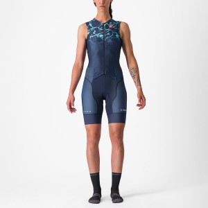 Castelli FREE SANREMO W SLEEVELESS Pakken Dames Blauw Lichtturquoise | 945328UIZ