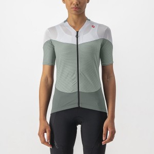 Castelli GRADIENT COLOR BLOCK Jersey Dames Groen Wit | 780321DYX