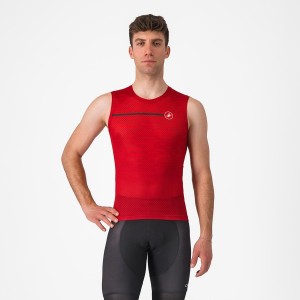 Castelli INSIDER SLEEVELESS Jersey Heren Donkerrood | 361794PHT