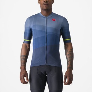 Castelli ORIZZONTE Jersey Heren Blauw Lichtgrijs Blauw | 627408FUX