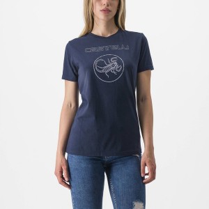 Castelli PEDALARE TEE Casual Dames Blauw | 034562OGU