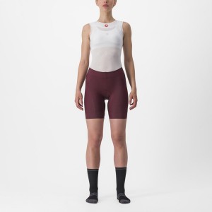 Castelli PRIMA Korte Broek Dames Diepbordeaux Rood | 795123PKH