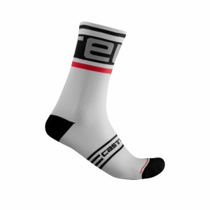 Castelli PROLOGO 15 Sokken Heren Zwart Wit | 418907XBL