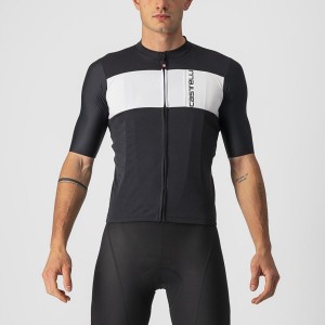 Castelli PROLOGO 7 Jersey Heren Zwart Zilver Grijs Wit | 461789HYP