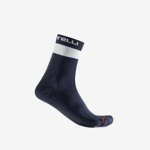 Castelli PROLOGO LITE 15 Sokken Heren Blauw Wit | 205689JMN