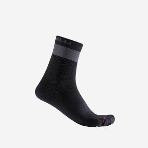 Castelli PROLOGO LITE 15 Sokken Heren Zwart Donkergrijs | 970586ILM