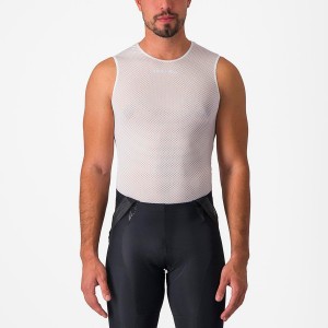 Castelli PRO MESH 2.0 SLEEVELESS Basislaag Heren Wit | 973524UBI