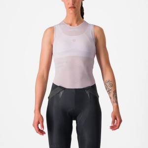 Castelli PRO MESH W SLEEVELESS Basislaag Dames Paars Wit | 123895QPG