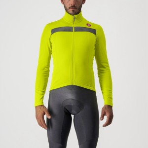 Castelli PURO 3 FZ Jersey Heren Lichtgroen Zilver | 278365KQM