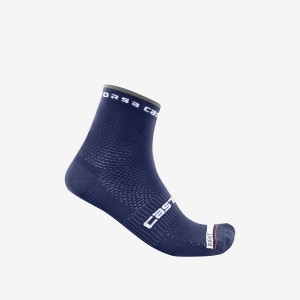 Castelli ROSSO CORSA PRO 9 Sokken Heren Blauw | 160394AOV