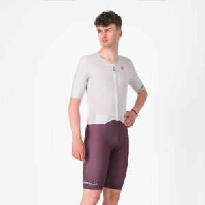 Castelli SANREMO BTW X2 Snelheidspak Heren Zilver Grijs Bordeaux | 739016PUD