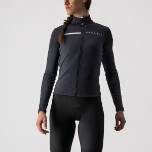 Castelli SINERGIA 2 FZ Jersey Dames Zwart Wit | 693517BJR