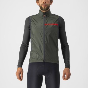 Castelli SQUADRA STRETCH Vest Heren Groen Donkergrijs | 615849WBH