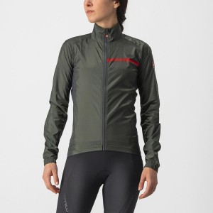 Castelli SQUADRA STRETCH W Bescherming Dames Groen Donkergrijs | 834219OME