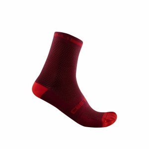 Castelli SUPERLEGGERA T 12 Sokken Heren Bordeaux | 368175QJM