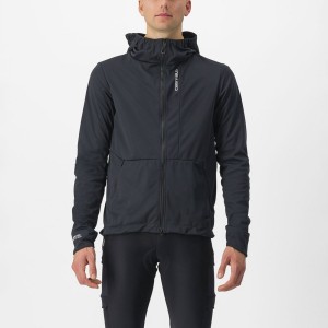 Castelli TRAIL HOODIE Jassen Heren Zwart | 412986BWN