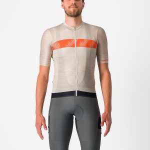 Castelli UNLIMITED ENDURANCE Jersey Heren Zilver Oranje Rood | 470196NMG