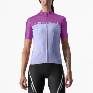 Castelli VELOCISSIMA Jersey Dames Paars Wit | 285017IZT