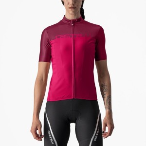 Castelli VELOCISSIMA Jersey Dames Rood Bordeaux | 496238EBG