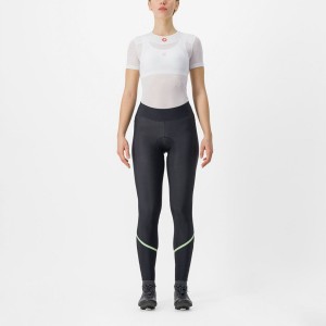 Castelli VELOCISSIMA THERMAL Leggings Dames Zwart Mintgroen Zwart | 105489JSF