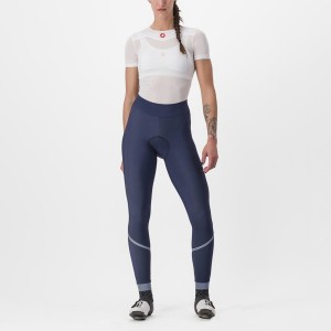 Castelli VELOCISSIMA THERMAL Leggings Dames Blauw Zilver | 253871OHF