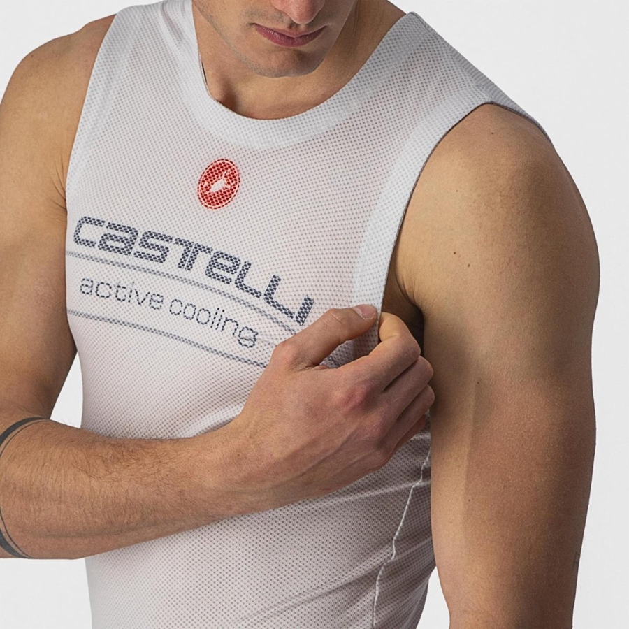 Castelli ACTIVE COOLING SLEEVELESS Basislaag Heren Zilver Grijs | 520613QXY