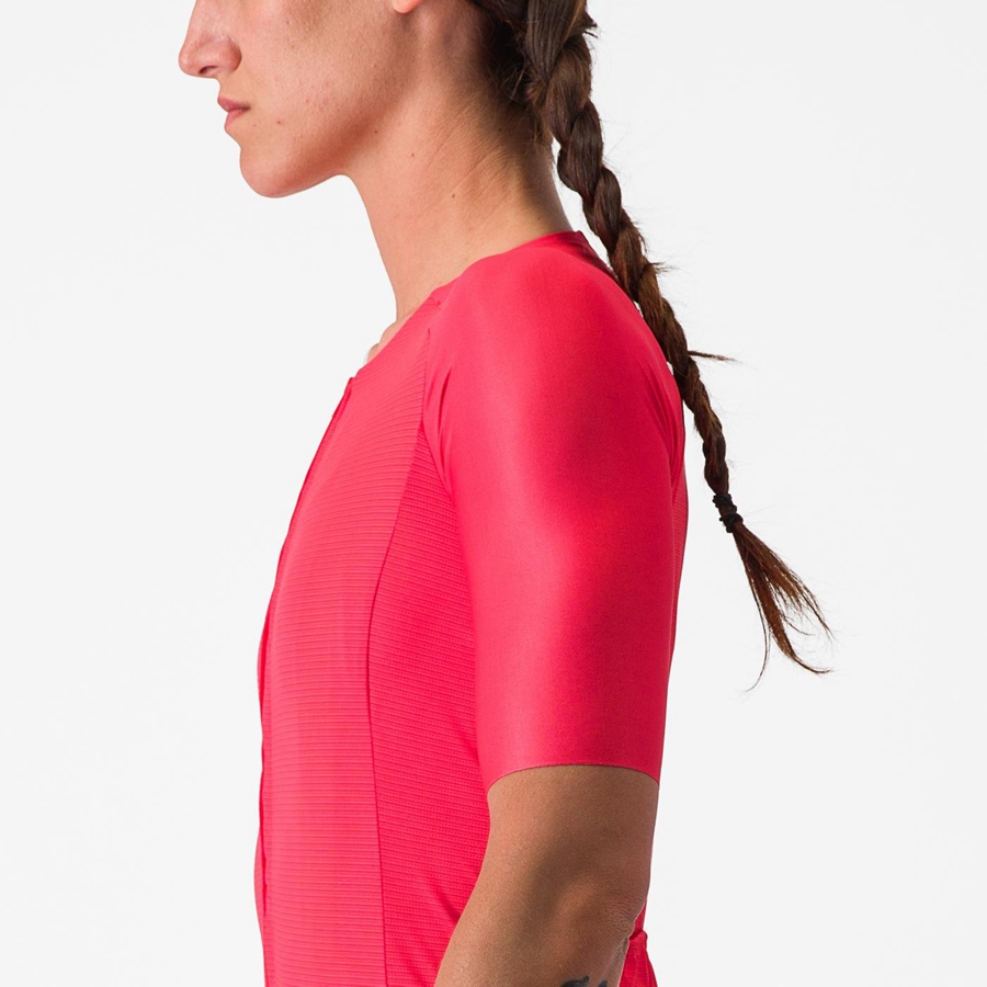 Castelli AERO PRO 7.0 W Jersey Dames Rood | 634189FTJ