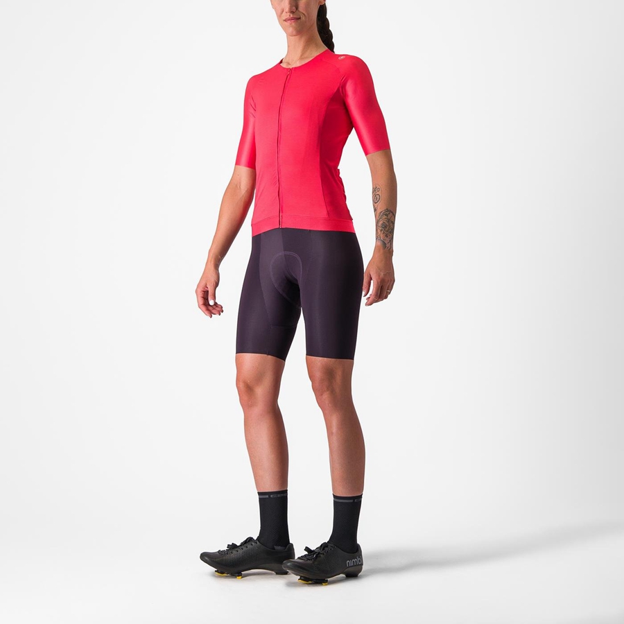 Castelli AERO PRO 7.0 W Jersey Dames Rood | 634189FTJ