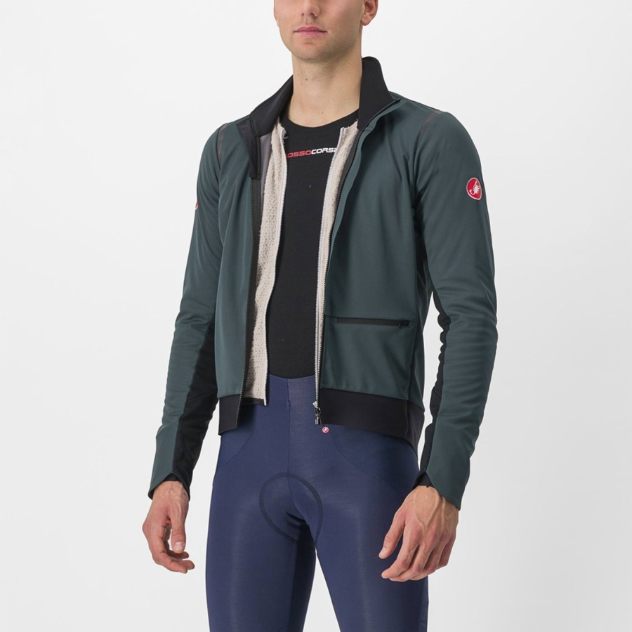 Castelli ALPHA DOPPIO ROS Jassen Heren Groen Zwart | 246305KLX