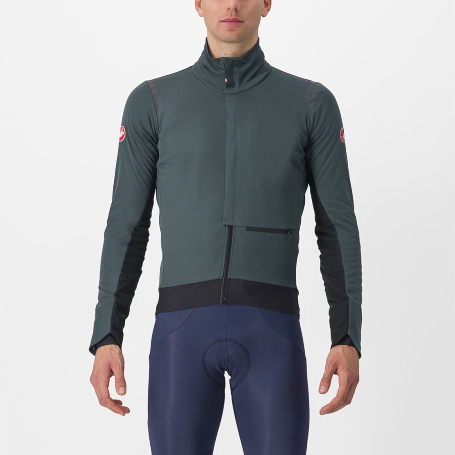 Castelli ALPHA DOPPIO ROS Jassen Heren Groen Zwart | 246305KLX