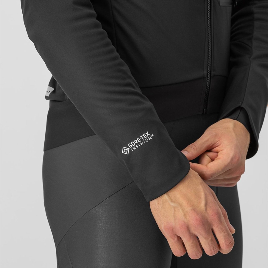 Castelli ALPHA DOPPIO ROS Jassen Heren Zwart Zilver Donker | 346019VWJ