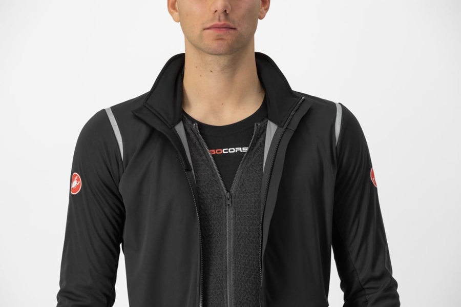 Castelli ALPHA DOPPIO ROS Jassen Heren Zwart Zilver Donker | 346019VWJ