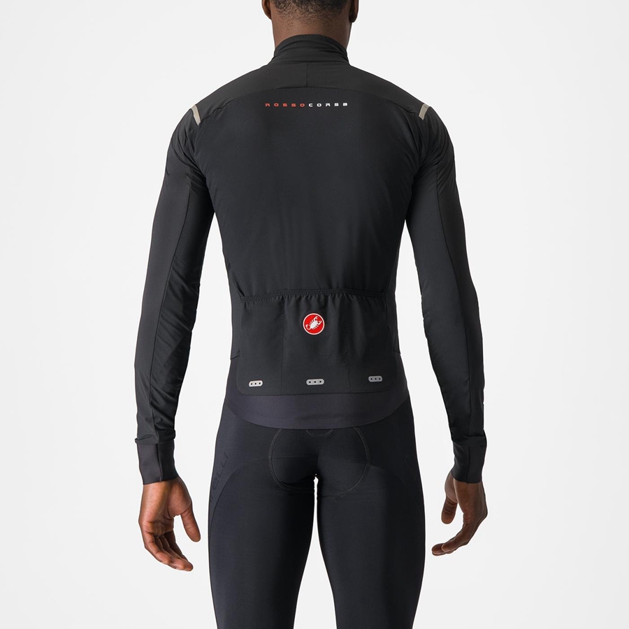 Castelli ALPHA FLIGHT ROS Jassen Heren Zwart Zilver Donker | 872649IQD