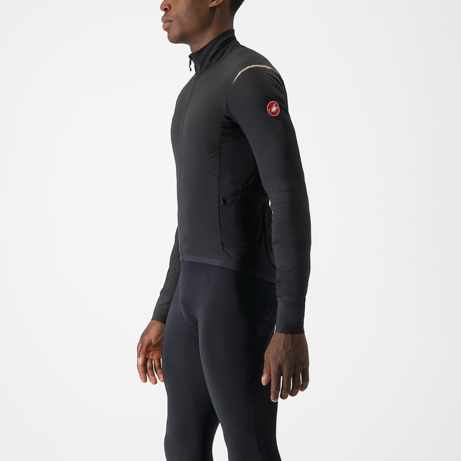 Castelli ALPHA FLIGHT ROS Jassen Heren Zwart Zilver Donker | 872649IQD