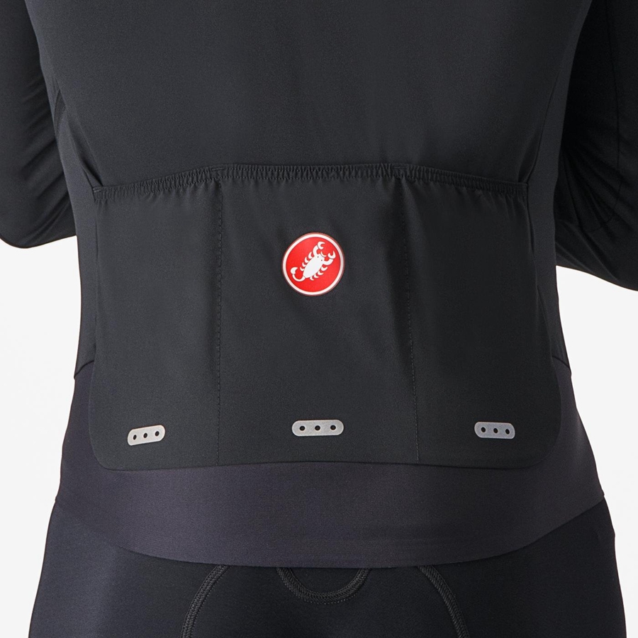 Castelli ALPHA FLIGHT ROS Jassen Heren Zwart Zilver Donker | 872649IQD