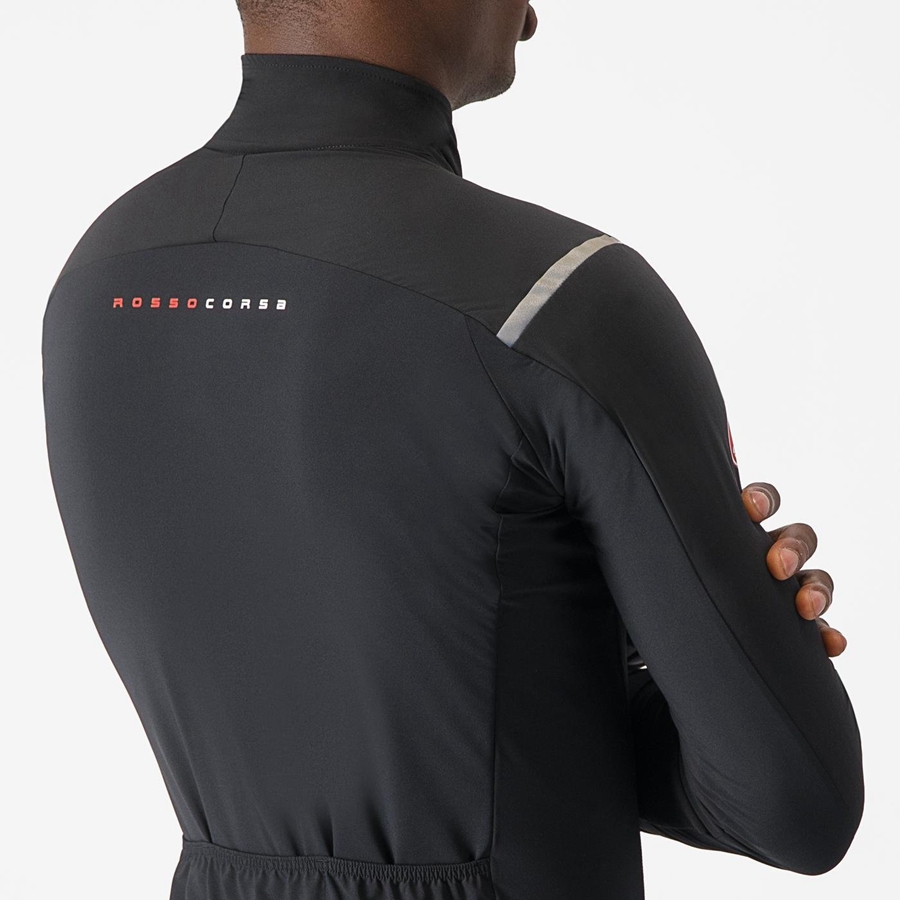 Castelli ALPHA FLIGHT ROS Jassen Heren Zwart Zilver Donker | 872649IQD