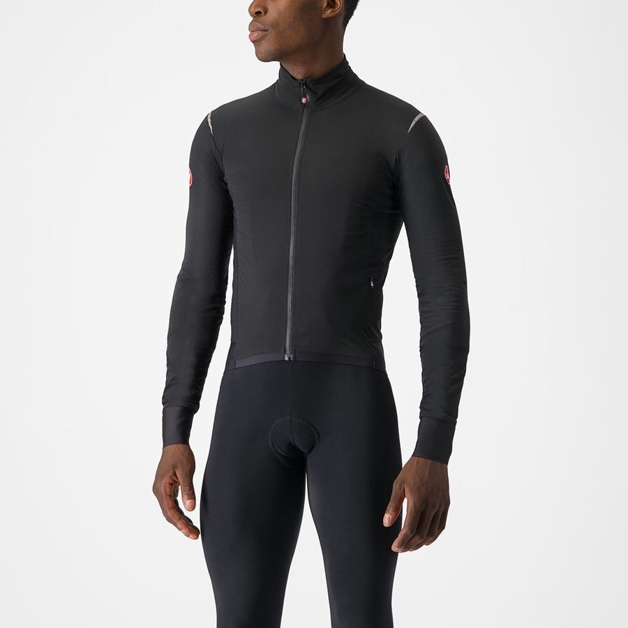 Castelli ALPHA FLIGHT ROS Jassen Heren Zwart Zilver Donker | 872649IQD