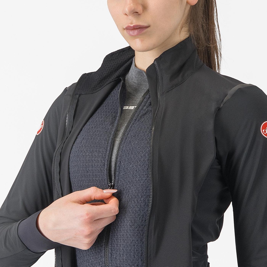 Castelli ALPHA FLIGHT ROS W Jassen Dames Zwart Zwart | 856024VGK