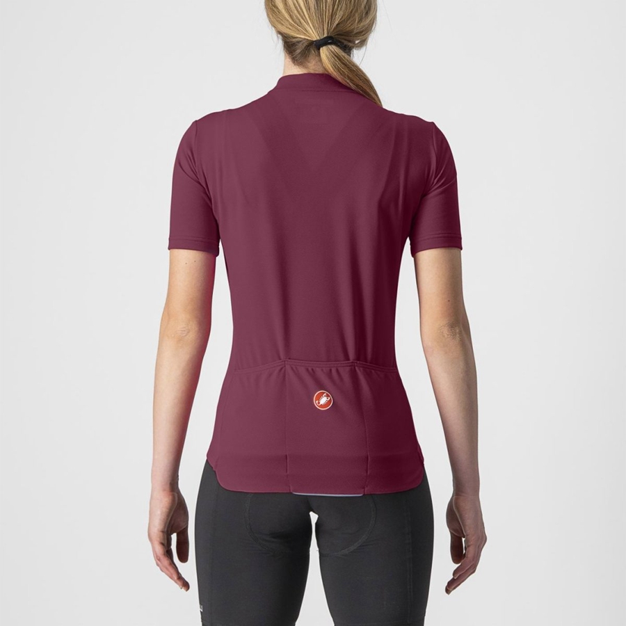 Castelli ANIMA 3 Jersey Dames Bordeaux Rood | 178406IWH