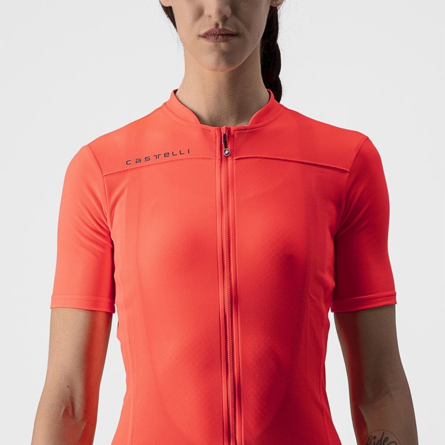 Castelli ANIMA 3 Jersey Dames Roze Donkergrijs Blauw | 764182GWT